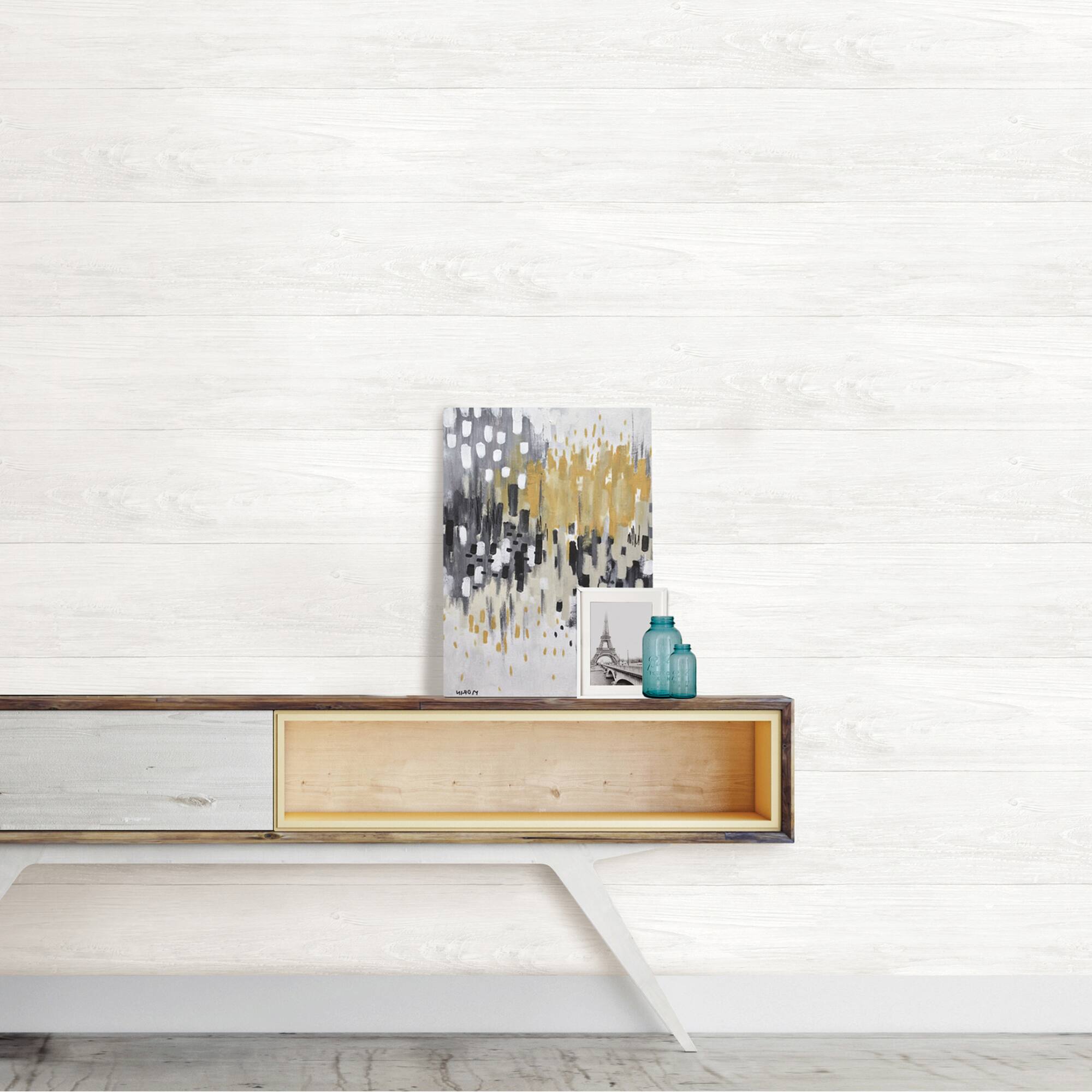 NuWallpaper Reclaimed Shiplap Peel & Stick Wallpaper